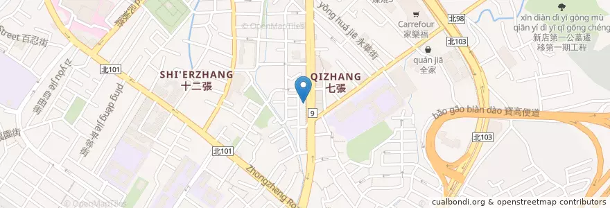 Mapa de ubicacion de 逸雨閣涮涮屋 en 臺灣, 新北市, 新店區.