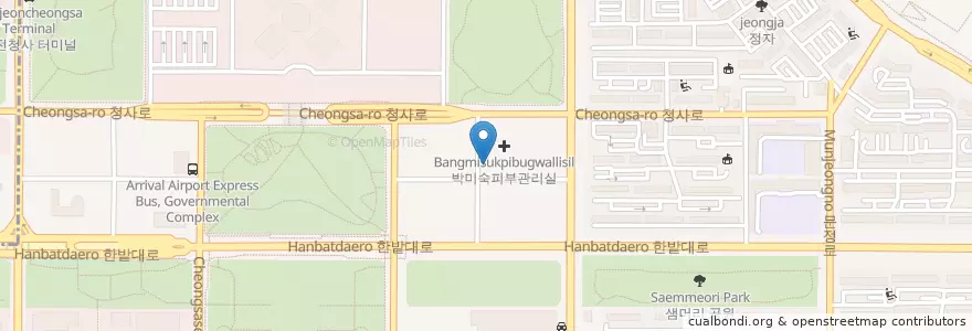 Mapa de ubicacion de Garten Bier en Corea Del Sur, Daejeon, 서구, 둔산동.