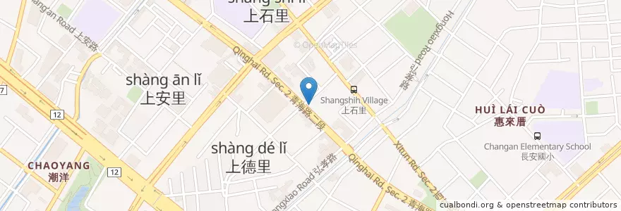 Mapa de ubicacion de 三商巧福 en Tayvan, Taichung, 西屯區.