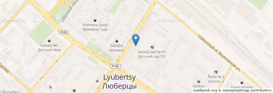 Mapa de ubicacion de ОТП-Банк en Rusia, Distrito Federal Central, Óblast De Moscú, Городской Округ Люберцы.