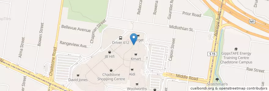 Mapa de ubicacion de KFC en Australia, Victoria, City Of Stonnington, City Of Monash.
