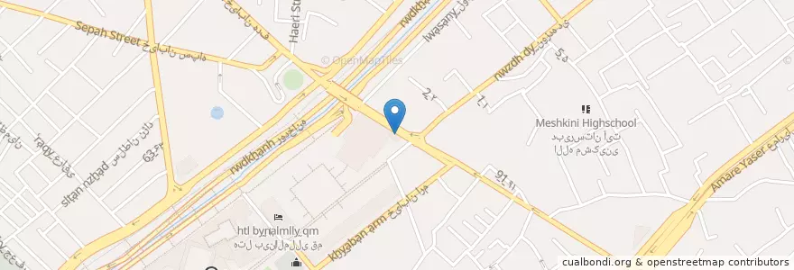 Mapa de ubicacion de بانک ملت en ایران, استان قم, شهرستان قم, بخش مرکزی, قم.