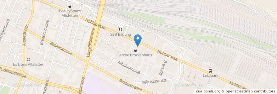 Mapa de ubicacion de Arche Bistro en Switzerland, Zürich, Bezirk Zürich, Zürich.