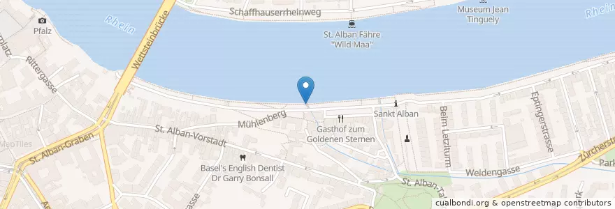 Mapa de ubicacion de Basel St. Alban-Tal en Switzerland, Basel-City, Basel.