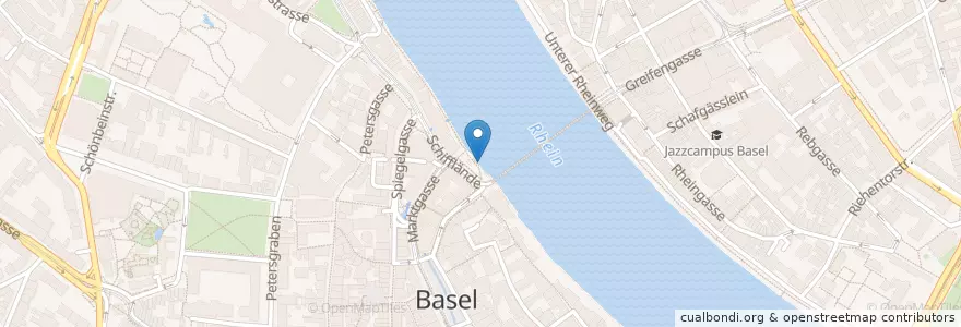 Mapa de ubicacion de Schifflände en Schweiz/Suisse/Svizzera/Svizra, Basel-Stadt, Basel.