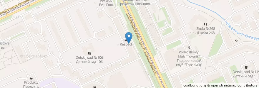 Mapa de ubicacion de Две палочки en ロシア, 北西連邦管区, レニングラード州, サンクト ペテルブルク, Невский Район, Невский Округ.