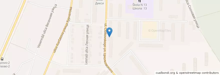 Mapa de ubicacion de Отделение связи №142108 en Rusia, Distrito Federal Central, Óblast De Moscú, Городской Округ Подольск.