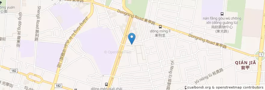 Mapa de ubicacion de 崇誨市場 en 臺灣, 臺南市, 東區.