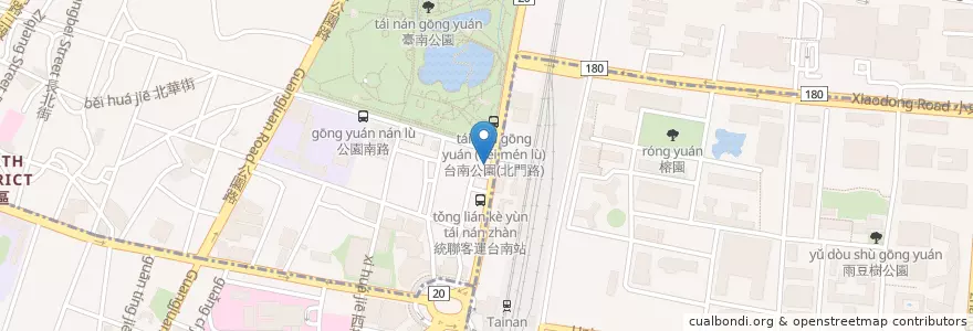 Mapa de ubicacion de No English Name en Taiwan, Tainan, North District.