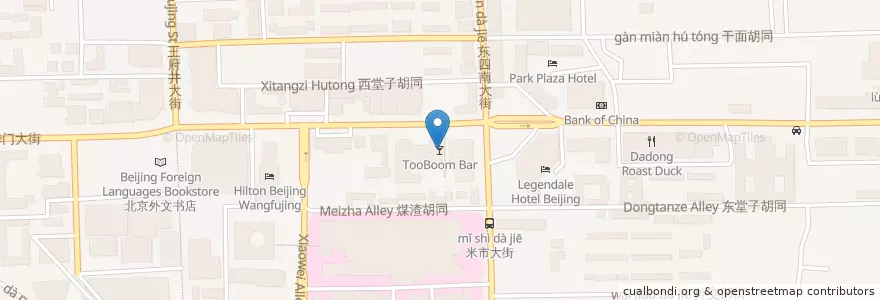Mapa de ubicacion de TooBoom Bar en Chine, Pékin, Hebei, 东城区.