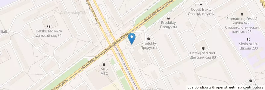 Mapa de ubicacion de Subway en 俄罗斯/俄羅斯, Северо-Западный Федеральный Округ, 列宁格勒州, Санкт-Петербург, Фрунзенский Район, Округ № 72.