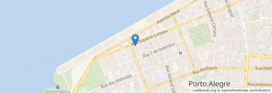 Mapa de ubicacion de Correios - AC Siqueira Campos en Brasilien, Süden, Rio Grande Do Sul, Região Metropolitana De Porto Alegre, Região Geográfica Intermediária De Porto Alegre, Região Geográfica Imediata De Porto Alegre, Porto Alegre.