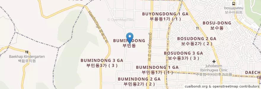 Mapa de ubicacion de 동아대학교 부민캠퍼스 en 韩国/南韓, 釜山, 西區, 부민동.