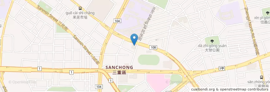 Mapa de ubicacion de 台中商業銀行 en 타이완, 신베이 시.