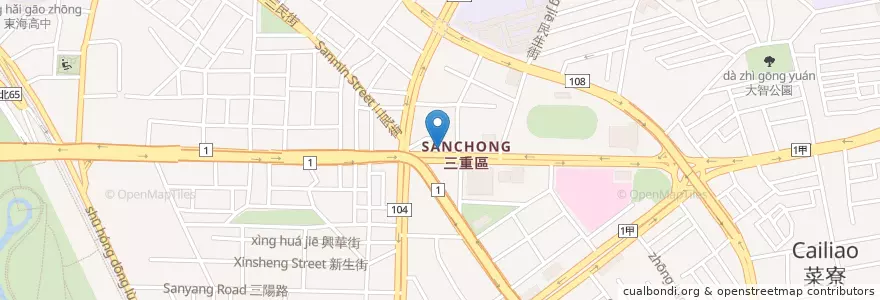 Mapa de ubicacion de 華南商業銀行 en Тайвань, Новый Тайбэй.