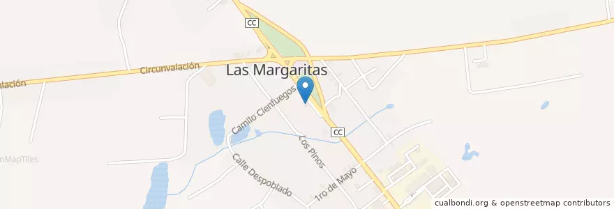 Mapa de ubicacion de Las Margaritas. en キューバ, Camagüey, Florida, Ciudad De Florida.
