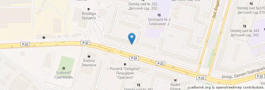 Mapa de ubicacion de Альфа-Банк en Rusia, Южный Федеральный Округ, Volgogrado, Городской Округ Волгоград.