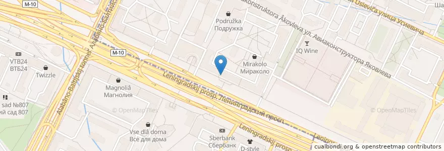 Mapa de ubicacion de Альфа-Банк en Rusia, Центральный Федеральный Округ, Москва, Северный Административный Округ, Район Сокол, Район Аэропорт.