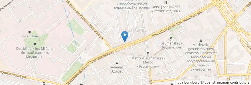 Mapa de ubicacion de Альфа-Банк en Rusland, Centraal Federaal District, Moskou, Центральный Административный Округ, Басманный Район.