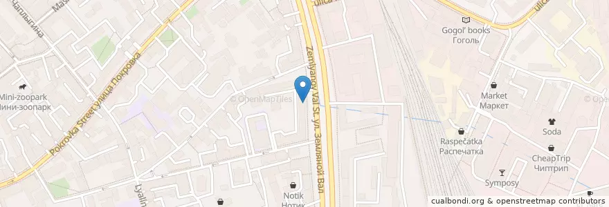 Mapa de ubicacion de Альфа-Банк en Rússia, Distrito Federal Central, Москва, Центральный Административный Округ, Басманный Район.