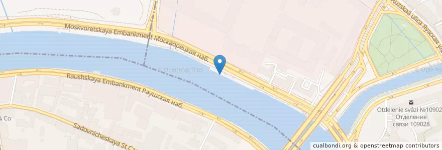 Mapa de ubicacion de Устьинский мост en 俄罗斯/俄羅斯, Центральный Федеральный Округ, Москва, Центральный Административный Округ.