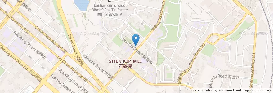 Mapa de ubicacion de Happiness Palace Banquet en Китай, Гуандун, Гонконг, Цзюлун, Новые Территории, 深水埗區 Sham Shui Po District.