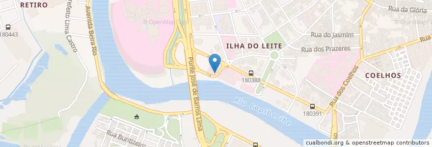 Mapa de ubicacion de HOPE - Hospital de Olhos de Pernambuco en برزیل, منطقه شمال شرقی برزیل, پرنامبوکو, Região Geográgica Imediata Do Recife, Região Geográfica Intermediária Do Recife, Região Metropolitana Do Recife, ریسیف.