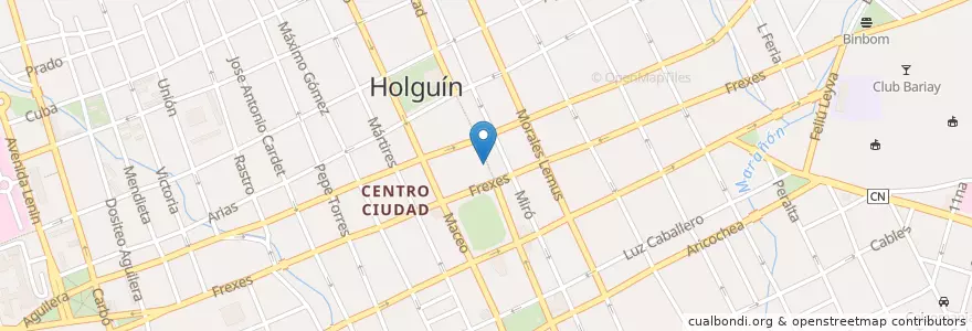 Mapa de ubicacion de La Cubita en Küba, Holguín, Holguín.