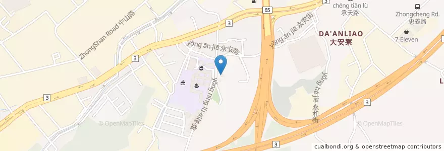 Mapa de ubicacion de 保安宮 en Taiwan, 新北市, 土城區.