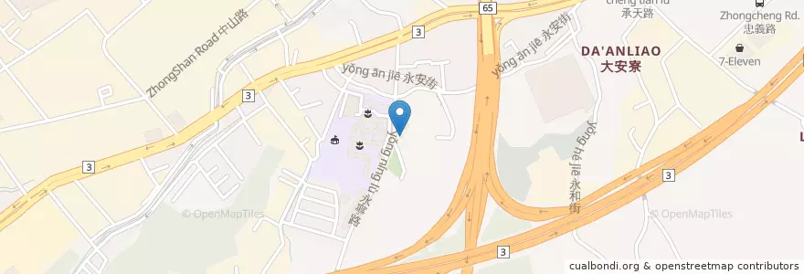 Mapa de ubicacion de 福德宮 en تايوان, تايبيه الجديدة, 土城區.