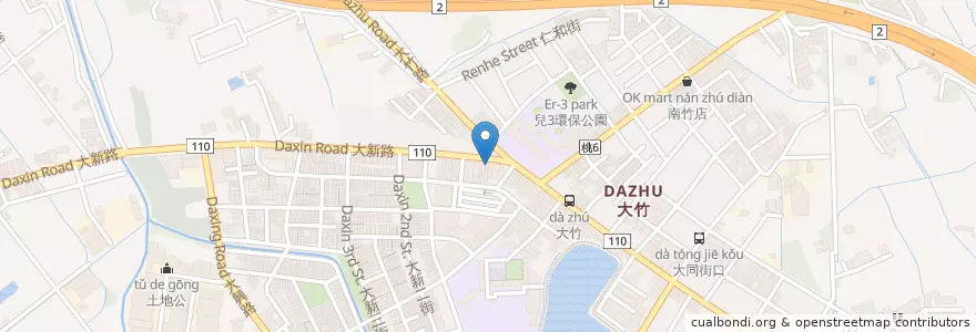 Mapa de ubicacion de 山東水餃館 en تایوان, 桃園市, 蘆竹區.