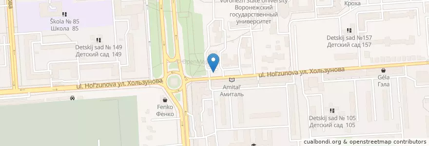 Mapa de ubicacion de Шаверма en Rússia, Distrito Federal Central, Oblast De Voronej, Городской Округ Воронеж.