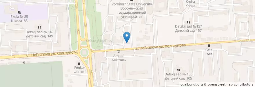 Mapa de ubicacion de Гвозди №12 en Russland, Föderationskreis Zentralrussland, Oblast Woronesch, Городской Округ Воронеж.