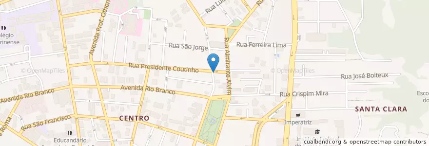 Mapa de ubicacion de Chez Cris Café e Bistrô en Brazilië, Regio Zuid, Santa Catarina, Microrregião De Florianópolis, Região Geográfica Intermediária De Florianópolis, Florianópolis.