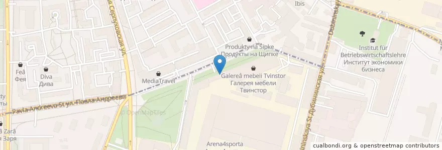 Mapa de ubicacion de Братья Бромлей en Rusia, Distrito Federal Central, Москва, Южный Административный Округ, Даниловский Район.