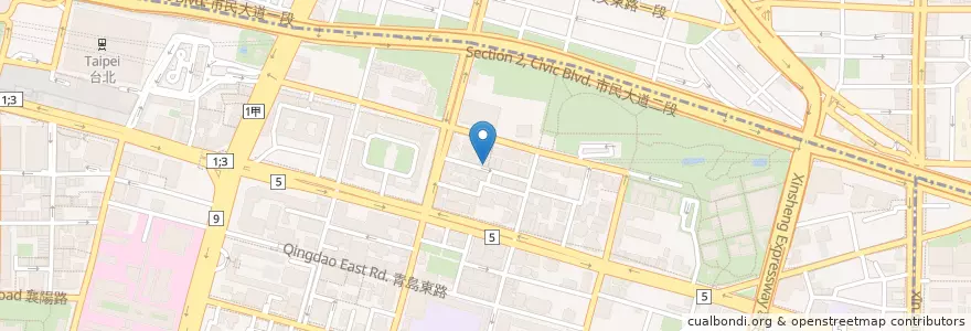 Mapa de ubicacion de 浪浪別哭 en Taiwan, Neu-Taipeh, Taipeh, Zhongzheng.