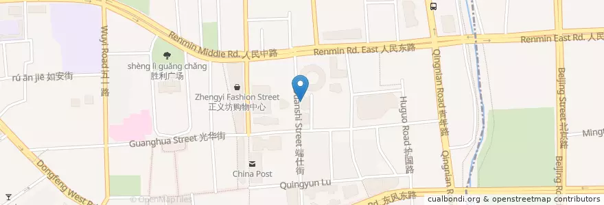 Mapa de ubicacion de Vegetarian Lifestyle en China, Yunnan, 昆明市, 五华区, 护国街道.
