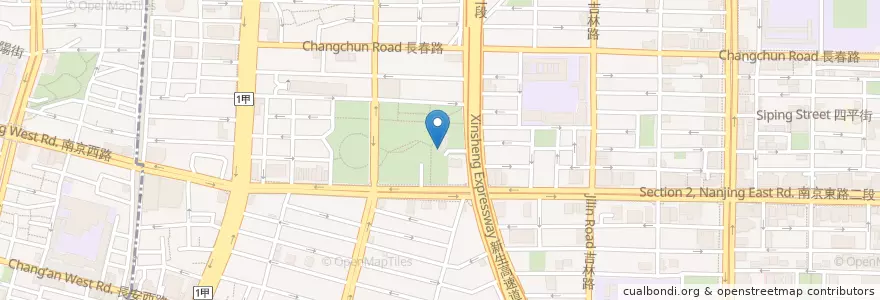 Mapa de ubicacion de 林森公園公共廁所 en Taiwan, 新北市, Taipei, 中山區.