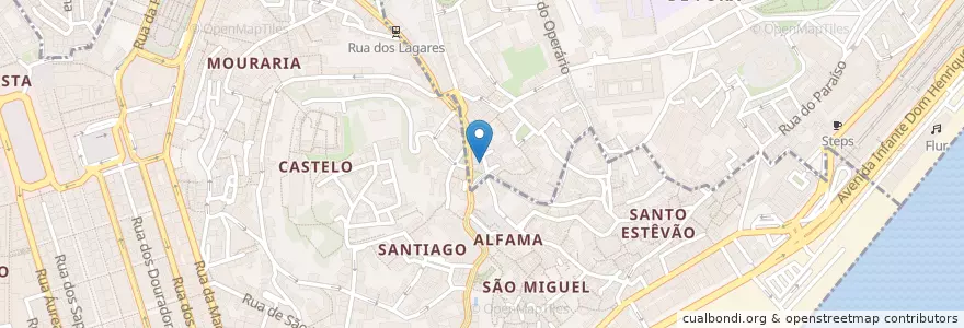 Mapa de ubicacion de Zip-Zip en پرتغال, Lisboa, Grande Lisboa, لیسبون, Santa Maria Maior.