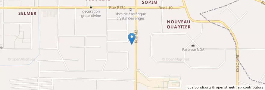 Mapa de ubicacion de Restaurant Amona Orient en ساحل عاج, آبیجان, Yopougon.