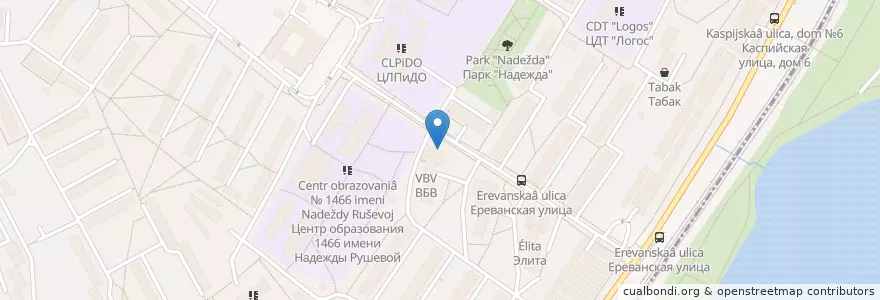 Mapa de ubicacion de Велес en Rusia, Distrito Federal Central, Москва, Южный Административный Округ.