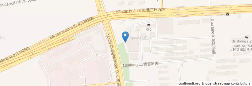Mapa de ubicacion de Paris Baguette en 中国, 北京市, 河北省, 海淀区.