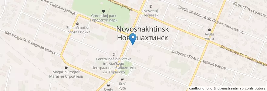 Mapa de ubicacion de Аптека en روسيا, منطقة فيدرالية جنوبية, روستوف أوبلاست, Городской Округ Новошахтинск.