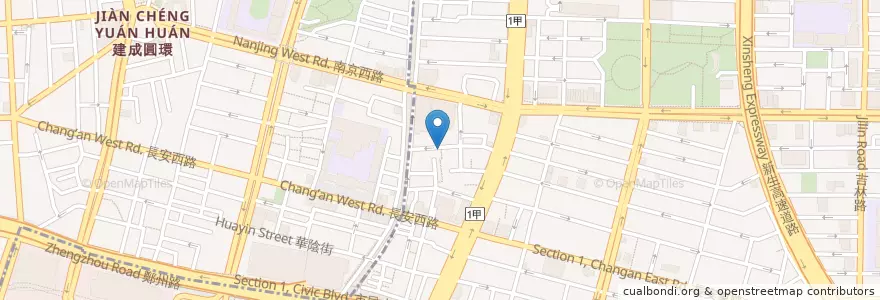 Mapa de ubicacion de 八角Pasta en Taiwan, 新北市, Taipei, 中山區.