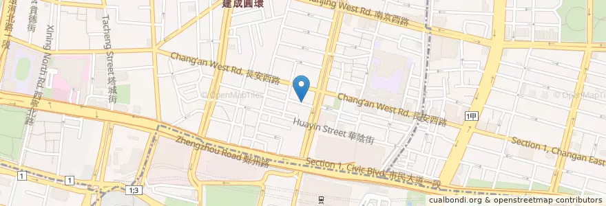 Mapa de ubicacion de 午食園便當 en 臺灣, 新北市, 臺北市, 大同區.