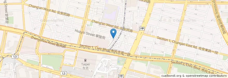 Mapa de ubicacion de 甄品鍋 en Taiwan, 新北市, Taipei, 中山區.