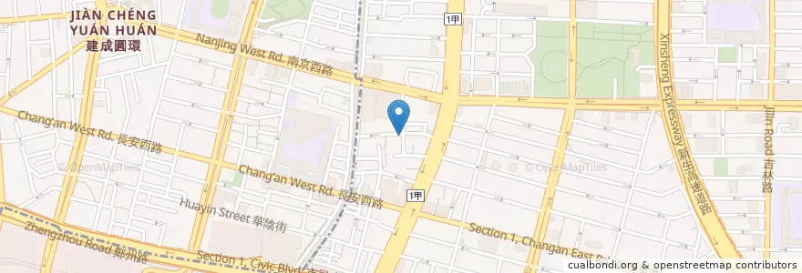 Mapa de ubicacion de 興康源健保藥局 en Tayvan, 新北市, Taipei, 中山區.