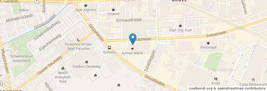 Mapa de ubicacion de Centro de Estudos Espíritas Allan Kardec en Швейцария, Цюрих, Bezirk Winterthur, Winterthur.