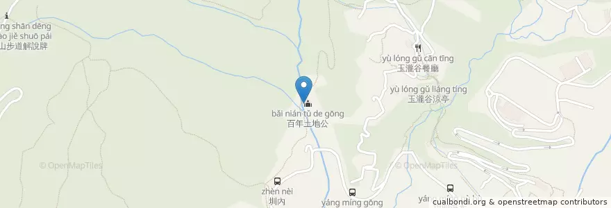 Mapa de ubicacion de 百年土地公 en Taiwan, New Taipei, Taipei, Beitou.