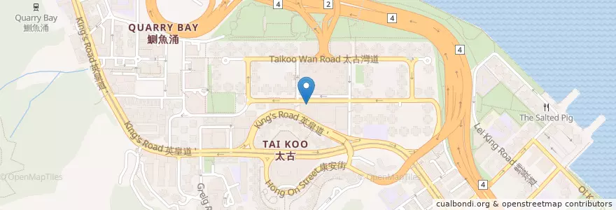 Mapa de ubicacion de HSBC Tai Koo Shing Branch en China, Cantão, Hong Kong, Ilha De Hong Kong, Novos Territórios, 東區 Eastern District.